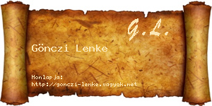 Gönczi Lenke névjegykártya